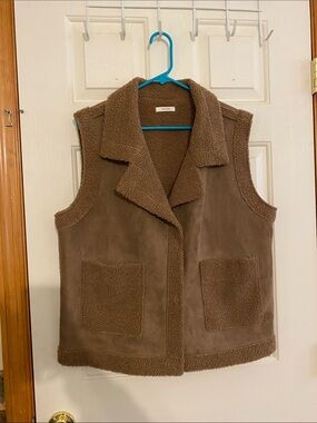 Maurices Wool-Lined Suede Vest - Brown